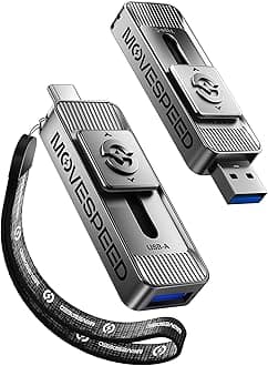 256GB Solid State Drives with Dual Ports & Push-Pull Design — 560MB/s Read Speed, Type C + USB 3.2 Drive Portable ssd for iPhone 15/16/Android/Mac