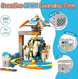 Apitor STEM Building Robot Kit Toys Gifts for 6+ Years Old, App-Enabled Programmable Remote Control Robots, Educational Coding Building Kit Birthday for Kids Boys Girls (Robot S (Mid-Level))