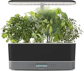AeroGarden Harvest Elite Slim Indoor Garden Hydroponic System with LED Grow Light and Herb Kit, Holds up to 6 Pods, Platinum