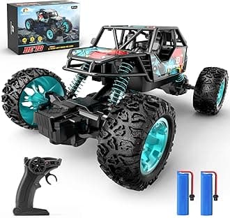 DE70 Remote Control Truck W/Metal Shell, 60+ Mins, 2.4G, 1:22 RC Cars Crawler for Boys, Monster Trucks, Toy Vehicle Car Gift for Kids Adults Girls