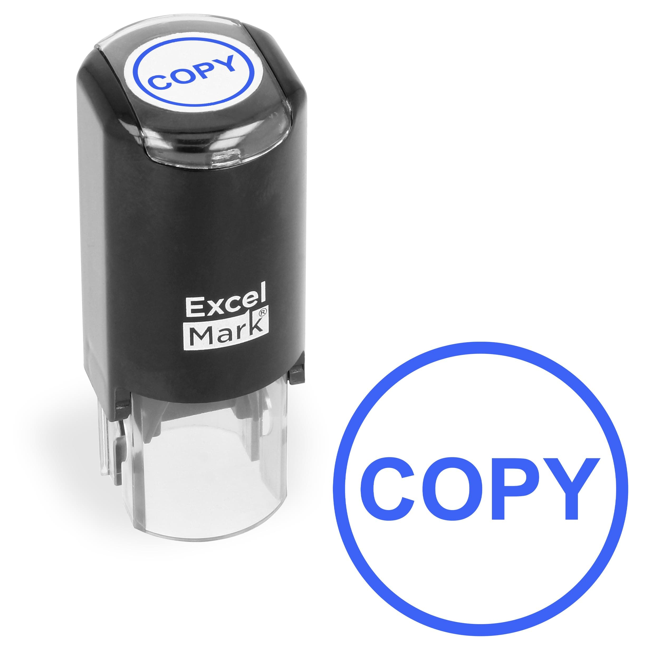ExcelMark Copy - Self-Inking Rubber Stamp - A17 Blue Ink
