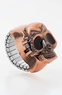 Yellow Chimes Analog Watch Dial Stretchable Adjustable Finger Rings for Women