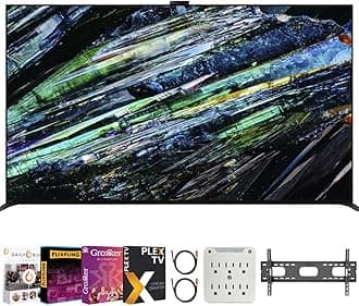 Sony XR77A95L BRAVIA XR A95L 77 inch QD-OLED 4K HDR Smart TV with Google TV (2023) Bundle with Premiere Movies Streaming + 37-100 Inch TV Wall Mount + 6-Outlet Surge Adapter + 2X 6FT 4K HDMI 2.0 Cable