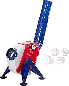 Kids Pitching Machine - Plastic Baseball Pitching Machine for Kids Batting Practice - MLB Power Pitcher with Adjustable Speeds