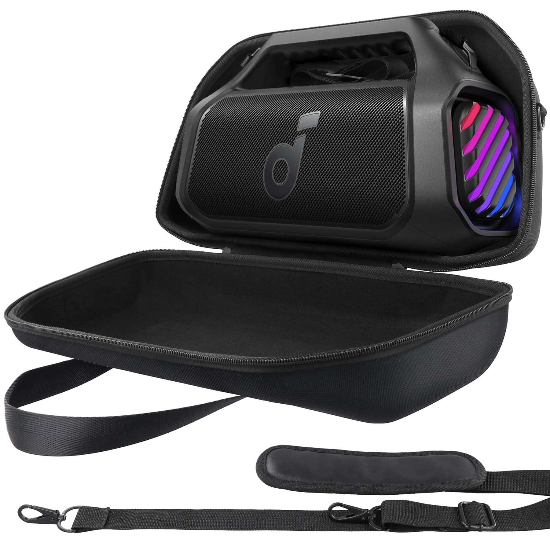 for Soundcore Boom 2 Plus Outdoor Speaker Hard Protective Case with Shoulder Strap, Portable Travel Case Replacement - co2CREA