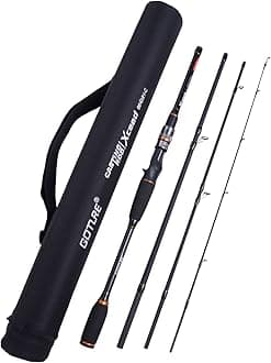 Goture Travel Fishing Rods, 4 Piece Fishing Pole with Case/Bag, Casting/Spinning Rod,Ultralight Fishing Baitcasting Rod 7ft for Saltwater Trout, Bass, Walleye, Pike