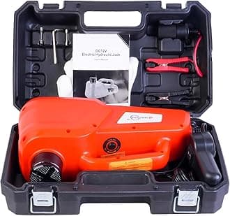 - JANVITHA DC 12V Electric Hydraulic Car Jack and LED Light Car Tyre Kit | Weight Capacity 5 Ton | JCJ5TNOIP (Height Upto 17.7 Inches)