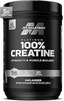 Platinum 100% Creatine Monohydrate Powder Pure Micronized Muscle Recovery, Helps Increase Muscle Power, Boost Strength & Enhance Performance for Men & Women, Unflavored 400 grams