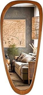 WallBeyond Asymmetrical Mirror, Irregular Mirror Full Length, Boho Wall Mirrors Decorative for Bedroom Living Room Entryway Hall, Mid Century Modern Decor 48" H x 22" W