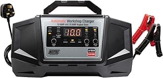 Maypole 12/24V 12A Heavy Duty Automatic Car Battery Charger Start Assist Lead Acid AGM EFB GEL Fully Automatic Digital Display
