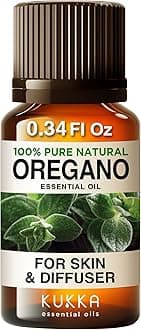 Kukka Oregano Essential Oil - 100% Pure Natural Oregano Oil for Skin, Toenail, Diffuser, Soap Making & DIY - Strong Scent, Premium Quality (0.34 Fl Oz)