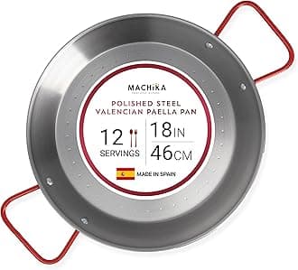 Polished Steel Paella Pan (18 inches)