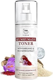 TNW-THE NATURAL WASH Kumkumadi Face Toner 100ml | Enriched With Kumkumadi. Rice Water, Niacinamide, Manjistha & Mulethi Extract | Kumkumadi Toner For Glowing & Hydrating Skin | Reduces Pigmentation |