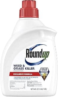 Roundup Weed and Grass Killer₄ Concentrate, Use Around Flower Beds and Trees, on Walkways, and in Other Areas in Yards, 64 fl. oz.