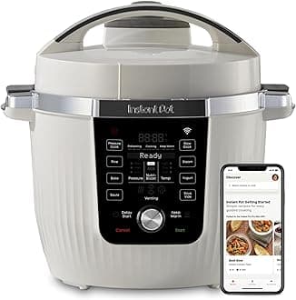 PRO Max Wi-Fi Smart 10-in-1 Pressure Cooker, Steamer, Saute, Warmer, Rice Cooker, Yogurt Maker, Sous Vide, Baker, NutriBoost - Includes App with 2000+ Recipes - 6 Quart