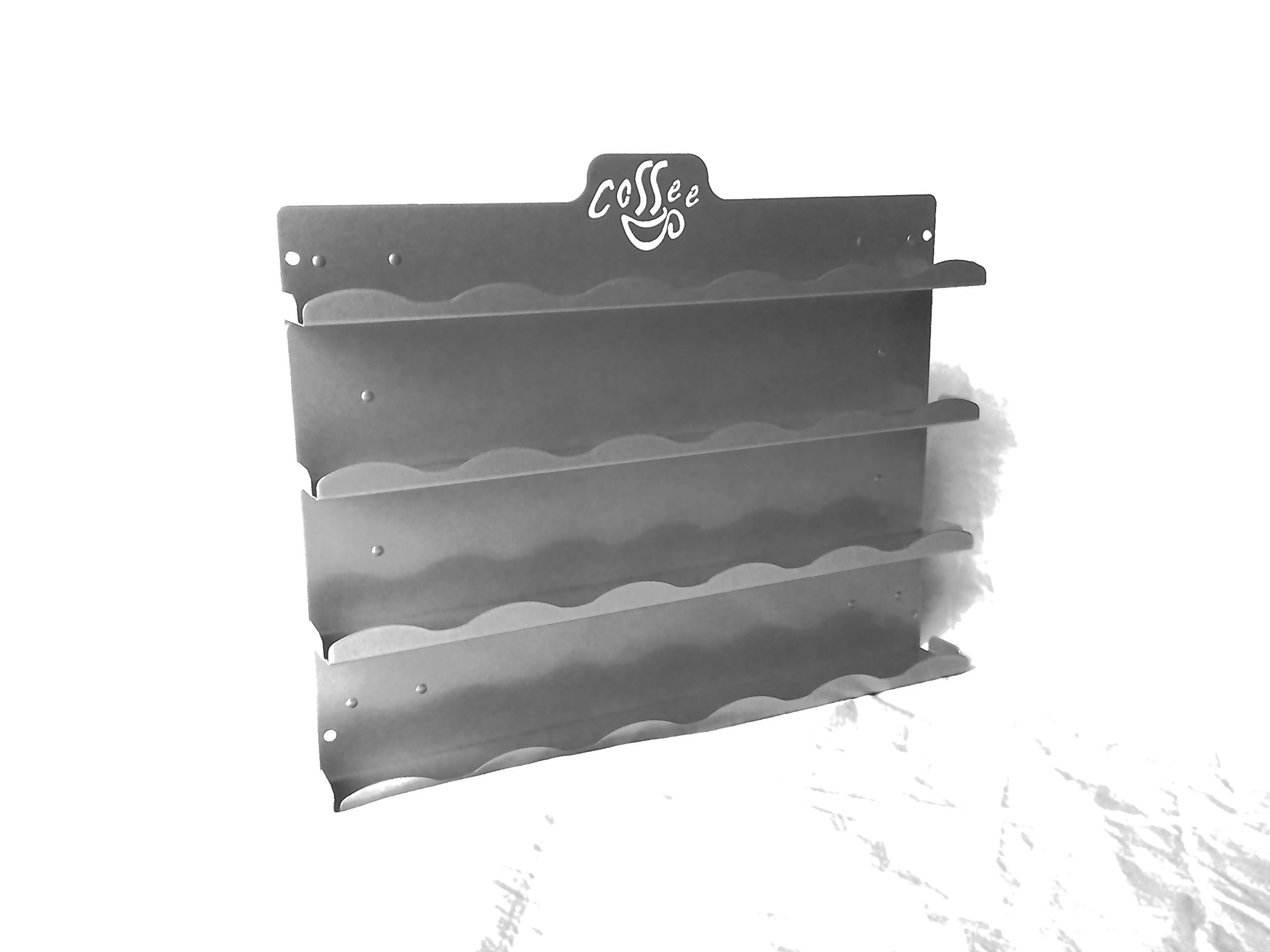 Universal Coffee Pod Storage / Disk / Capsule / Wall Rack (Platinum)