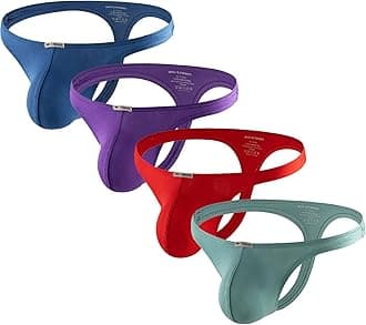 Men's Thong G-String Underwear Soft Stretch Comfortable Brief Bulge Pouch Underwear