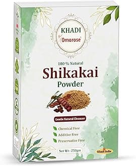 Khadi Omorose Shikakai Powder | Natural Hair Cleanser | 250 Grams |100% Natural Conditions Hair, Adds Shine, Chemical-Free | Resealable Zipper Pouch |