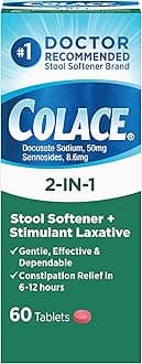 2-in-1 Stool Softener & Stimulant Laxative Tablets, 60 Count, Gentle Constipation Relief In 6-12 Hours