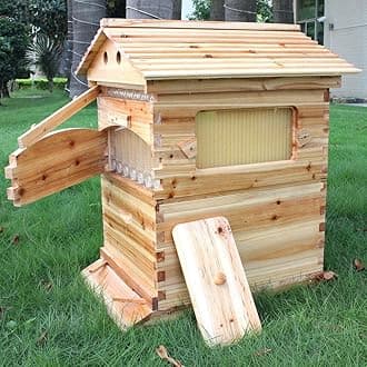 Golden Palace Auto Flow Beehive with 7pcs FlowFrame Super Box, Free Outer Hive (7pcs Flow Frame Set)