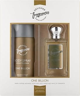 One Billion Male Gift Set - Includes 150ml Body Spray Deodorant Cans and 50ml Men’s Eau De Parfum Sprays - For Instant Freshness on The Go - Long Lasting Smells