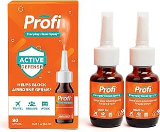 - Profi™ Nasal Immune Spray – Cleansing Gel Layer for Airborne Exposure, Up to 8 Hours, Drug-Free Nasal Spray for Everyday Use, Travel, Work & Crowded Spaces (180 Sprays)