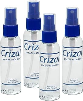 Crizal Eye Glasses Cleaning Spray | Crizal Lens Cleaner (2 oz) | #1 Doctor Recommended Cleaner for All Anti Reflective Lenses - 4 Pack