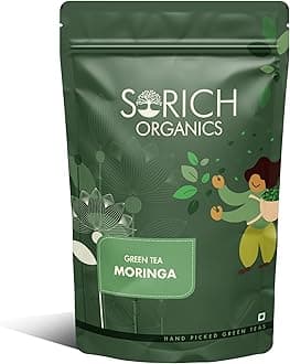 Sorich Organics Moringa Green Tea 50gm | Green Tea | Green Tea Loose Leaves | Immunity Booster | High Antioxidants | Improves Metabolism | Cold Relief