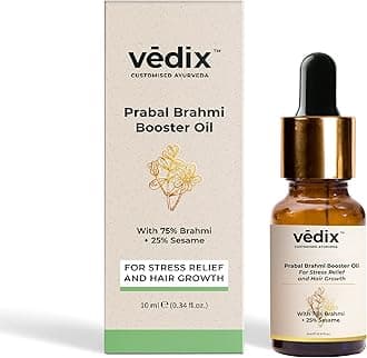 Customised Ayurvedic Hair Oil | Prabal Brahmi Booster Oil | For De-Stress and Hair Growth | With 75 Brahmi And Sesame - 10ml