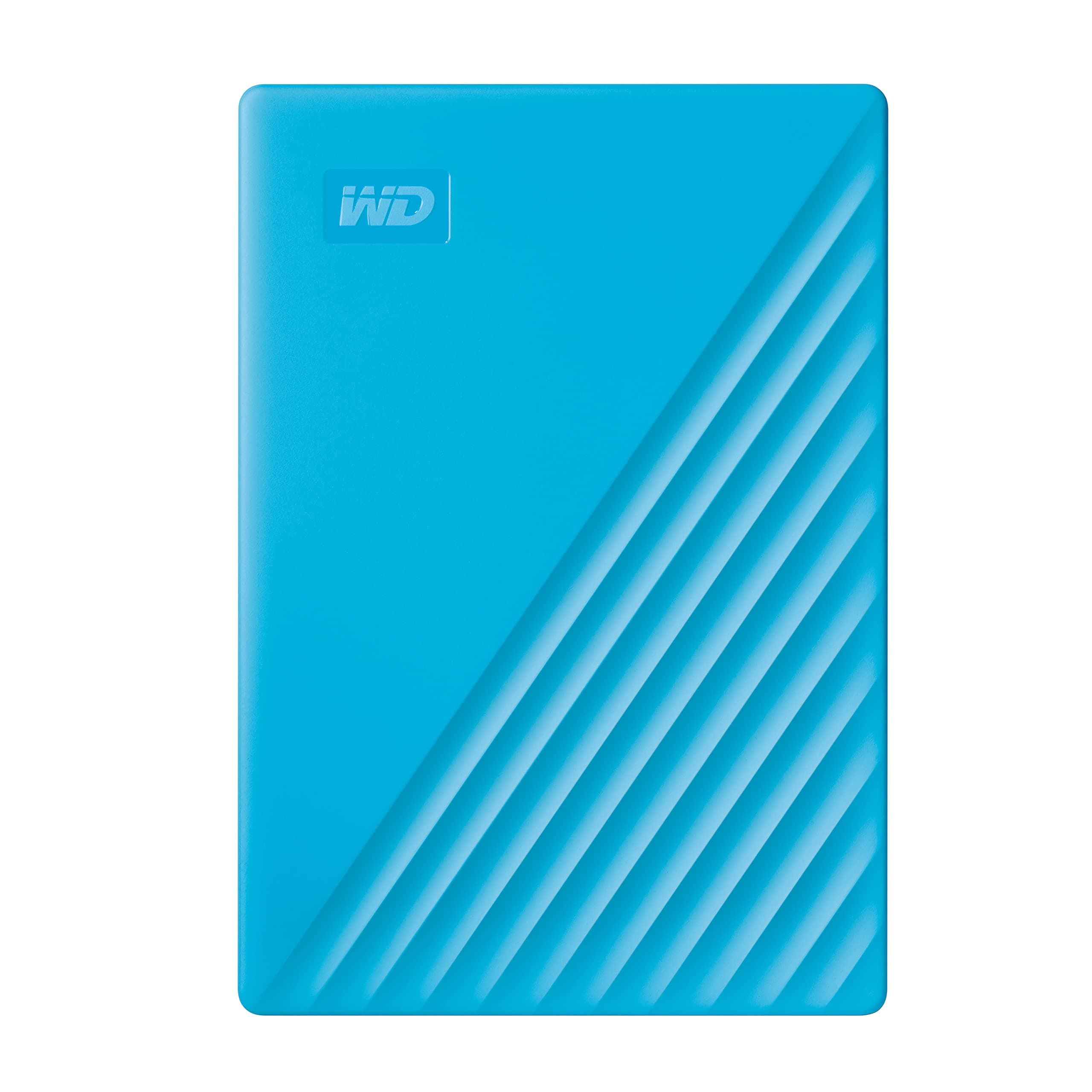 2TB My Passport, Portable External Hard Drive, Blue, backup software with defense against ransomware, and password protection, USB 3.1/USB 3.0 compatible - WDBYVG0020BBL-WESN