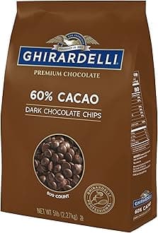 Ghirardelli Chocolate Company 60% Cacao Dark Chocolate Chips, 5lb. Bag (Pack of 1)