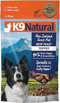 K9 Natural Freeze Dried Beef Feast Topper for Dogs - 142g