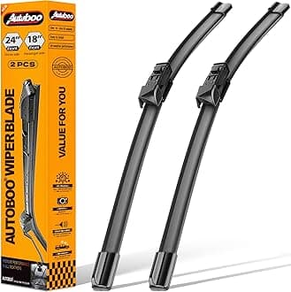 AUTOBOO 24"+18" Windshield Wiper Blades Replacement for Mazda 6 CX-5 CX-9 CX5 CX9 2016 2017 2018 2019 2020 2021 -Original Factory Quality (Pack of 2)