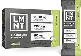 Drink LMNT Keto Electrolyte Powder Packets | Paleo Hydration Powder | No Sugar, No Artificial Ingredients | Citrus Salt | 30 Stick Packs
