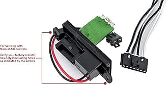 HVAC Blower Fan Resistor Harness Kit for Manual AC Controls- Replaces 22807122, 15305077, 973409 - Compatible with Chevy, Cadillac, GMC Vehicles - Escalade, Avalanche, Silverado, Tahoe, Sierra, Yukon