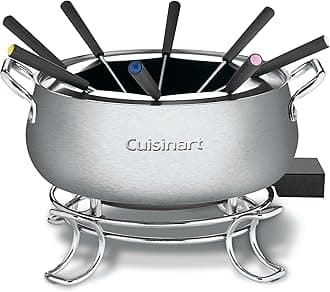 Cuisinart CFO-3SS Electric Fondue Maker, Brushed Stainless, 6.12" x 10.50" x 7.00"