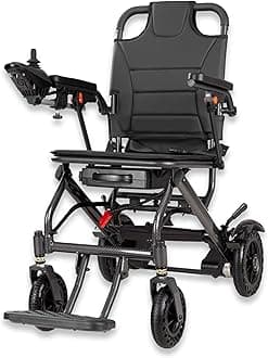 Lightweight Electric Wheelchair for Adults – Foldable Portable Design, Long-Range Motorized Power, Compact Intelligent Ultra-Light Stylish, Travel Friendly All Terrain Mobility Chair