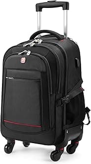 star cloud Rolling Backpack with Wheels - Aeat Travel Luggage, Ideal 18 * 14 * 8 Personal Item Suitcase, Wheeled Backpack, Roller Backpack