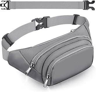 Large Fanny Pack for Women Men - Syican Waist bag with 3-Zipper Pockets, Gifts for Enjoy Sports Traveling Workout Casual Hands-Free crossbody bags Fits MAX 7.9'' iPad & 6.6'' Phone