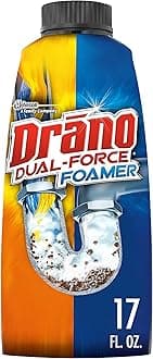 Dual-Force Foamer Drain Clog Remover and Cleaner for Shower or Sink Drains, Unclogs and Removes Sources of Odor, 17 Fl Oz
