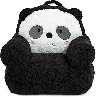Delta Children Panda Cozee Buddy Chair, Black/White