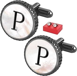 Cuff Links Mens Golden Silver Gunmetal Black, Cufflinks for Men Custom Initial Personalized Mother Of Pearl Mens Cufflink for Shirt Golden Silver Gunmetal Black Cuff Link Shirt for Wedding