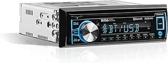 750BRGB Car Stereo - Single Din, Bluetooth, CD Player, AM/FM Radio Receiver, USB, AUX Input, Multi Color Illumination