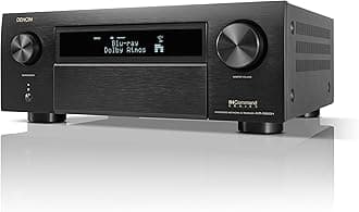 Denon AVR-X6800H 11.4 Channel AV Receiver - 140W/Ch, Built-in HEOS, WiFi, & Bluetooth - Dolby Vision, HLG, HDR10+, Dynamic HDR & Dolby Atmos Height Virtualization - Home Audio Receivers & Amplifiers