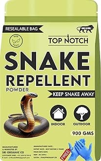 TOP NOTCH Snake Repellent Powder Most Powerful Instantly Effective With long Lasting Duration, Free Pair of Gloves With Product