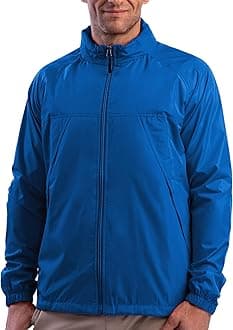 Pack Windbreaker Jacket for Men - 19 Hidden Pockets - Lightweight Water Repellent Coat for Travel & More