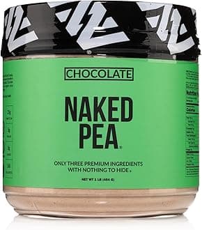 Chocolate Pea Protein Isolate from North American Farms, Only 3 Ingredients, Chocolate Vegan Protein, Gluten-Free, Soy Free, GMO Free - 1LB