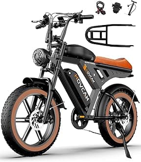 MOVCAN V30 Series Electric Bike for Adults 3000W/1500W/1000W Motor 20" Fat Tire Ebike,37.5MPH/32MPH/28MPH 120/70 Miles,48V 40Ah/31.2/15.6 AH Battery Hydraulic Disc Brake Electric Motorcycle Bike