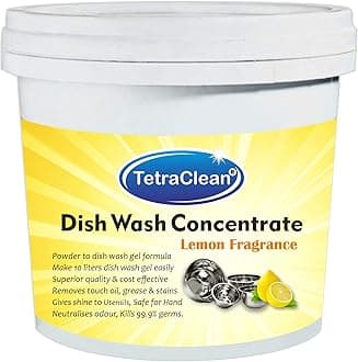 Tetraclean Superior Dish Wash Concentrate Powder For Formulation Of 10 L Dish Wash Gel In Lemon Fragrance (500 Gm)