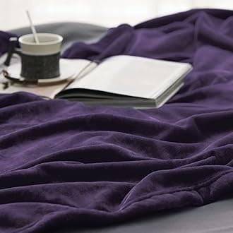 BEDSURE Purple Fleece Blankets King Size - Bed Blanket Soft Lightweight Plush Cozy Fuzzy Luxury Microfiber, 108x90 inches